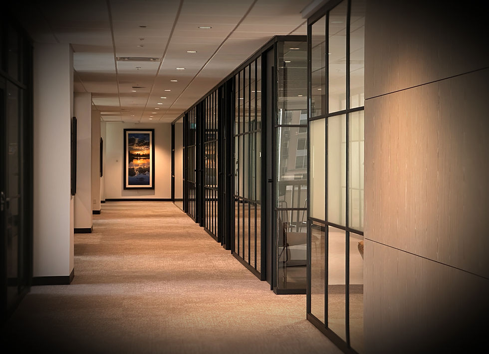 coril holdings offices in calgary beltlline with black framed-office windows